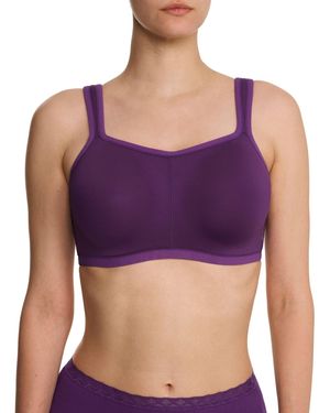 Natori Yogi Contour High Impact Convertible Sports Bra - Purple