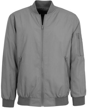 Galaxy By Harvic Lightweight Zip-up Bomber Jacket - Gray