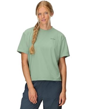 Marmot Air Exchange Upf 50 Crew Short Sleeve Ribbed Collar T-shirts - Green