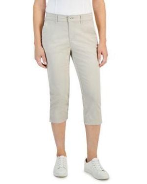 Style & Co. Style Co Mid Rise Comfort Waist Capri Pants 4 24w Created For Macys - Natural