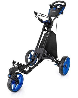 SereneLife Foldable 3-wheel Golf Push Cart - Blue
