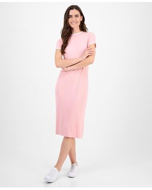 Nautica Ribbed Midi Dress - Pink