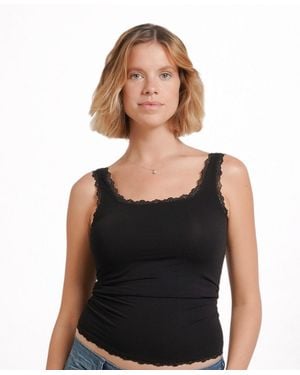Nom Maternity Maternity Nom Lacey Tank - Black