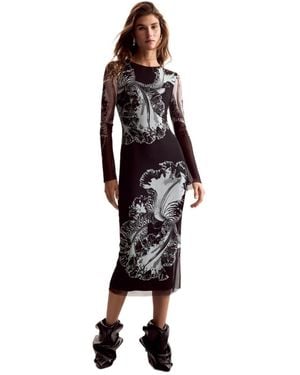 knee length dresses for ladies Desigual Mesh Dress