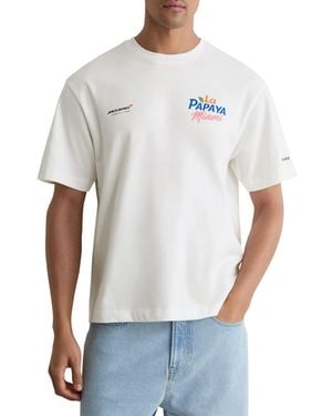 Reiss La Papaya Mclaren Racing Miami Papaya-print -fit T-shirt - White