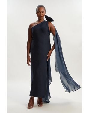 Karen Millen Tassel Sleeve Detail Maxi Dress - Blue