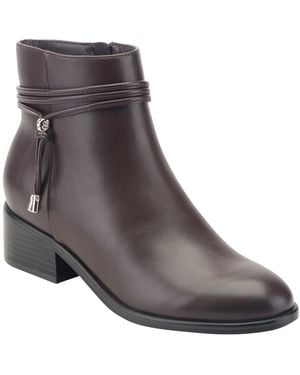 Bandolino Dottie Block Heel Dress Booties - Brown
