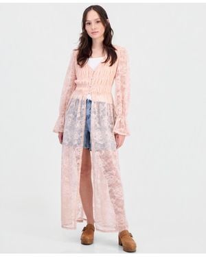 And Now This Lace Duster Jacket - Multicolor