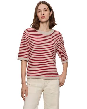 Sanctuary Semi-cropped Crewneck Sweater - Red