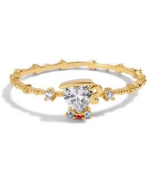 Girls Crew Disney Multi-color Beauty The Beast Chip Ring - White
