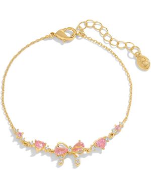 Girls Crew Crystal Little Bow Peep Bracelet - Metallic