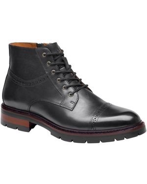 Johnston & Murphy Keegan Round-toe Inside Zipper Boots - Black