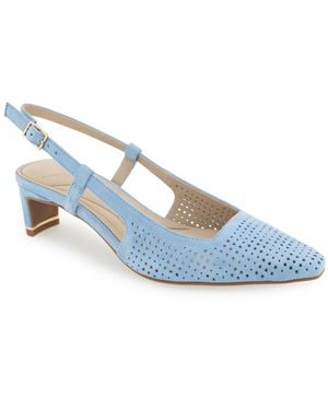 Kenneth Cole Marbella Perf Slingback Pumps - Blue