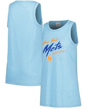 Soft As A Grape New York Mets Gauze High Neck Tank Top - Blue