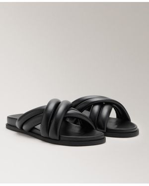 Mango Padded Crisscross Sandals - Black