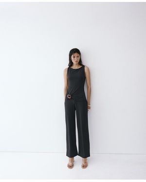 Mango Resin Applique Combined Jumpsuit - White