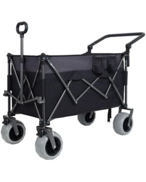 Mountaintop Multi-functional Push-pull Folding Wagon Cart - Black