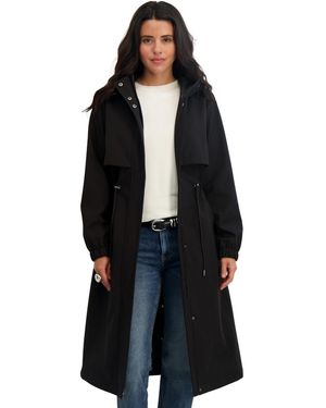 Tahari Maxi Anorak Coat - Black