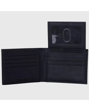 Alpine Swiss Wallet Trifold Bifold Billfolds To Choose From Genuine Leather - Blue