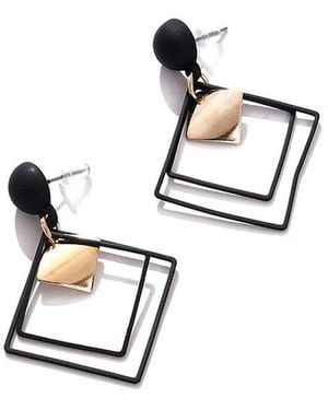 SOH Embellished Flower Stud Earrings - White