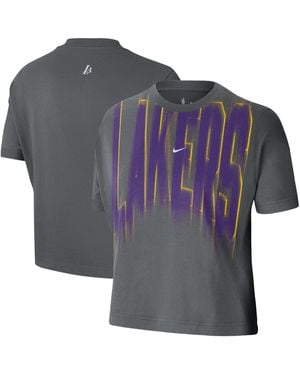 Nike Los Angeles Lakers 2026 Game Theather Anthem T-shirt - Gray