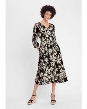 Olsen Floral Empire Dress - White