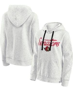 Fanatics Ottawa Senators True Classics Quilted Pullover Hoodie - White