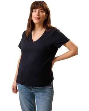 Kindred Bravely Maternity Classic Modal V-neck Nursing T-shirt - Black