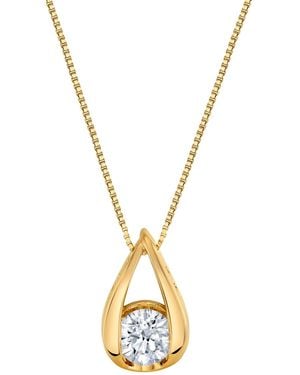 Sirena Lab Grown Diamond Pear Shape Pendant Necklace (1-1/2 Ct. T.w. - Metallic