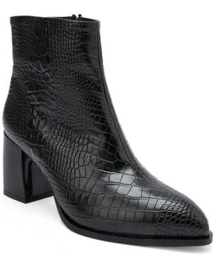 Prologue Shoes Lynda Block Heel Zip Boot - Black