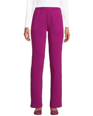 Lands' End Sport Knit High Rise Pants - Pink