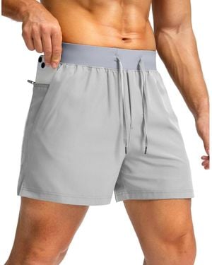 FURLING Athletic Zipper-pocket Shorts - Gray