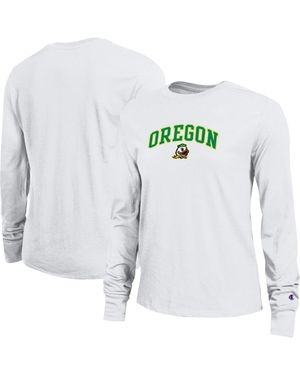 Champion Oregon Ducks Arch Over Logo Long Sleeve T-shirt - Gray
