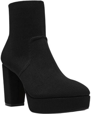 Anne Klein Volt Platform Block Heel Dress Booties - Black