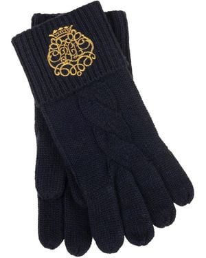 Ralph Lauren Embroidery Knit Gloves - Blue
