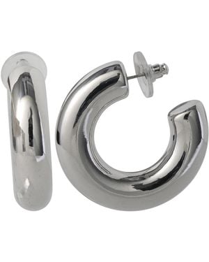 BCBGeneration Chunky -tone Hoop Earrings - Gray