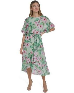 green dress with black flowers JESSICA HOWARD BROWN/GREEN DRESS SZ 4P – Best in Show Clothes