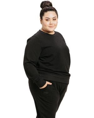 Ocio Plus Size Softcore Classic Crewneck Special - Blue