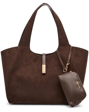 Anne Klein Extra-large Top Handle Tote Handbag - Brown