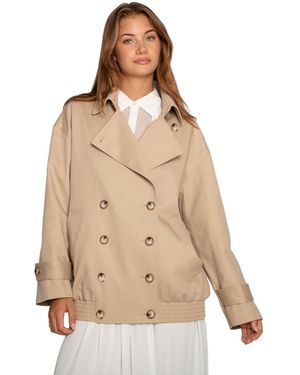 Belle & Bloom Weekend Trench Bomber Jacket - Natural
