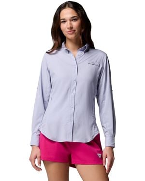 Columbia Pfg Tamiami Ii Long-sleeved Shirt - Purple