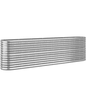 Vidaxl Garden Raised Bed Powder-coated Steel 102.4"x15.7"x26.8" - Gray