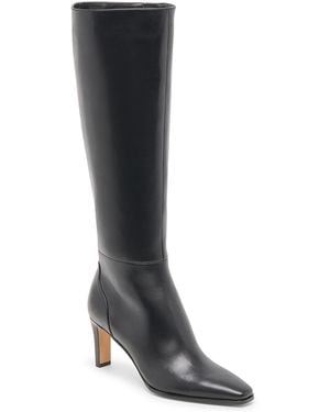 Dolce Vita Emmi Wide-calf Pointed-toe Blade-heel Knee-high Tall Dress Boots - Black