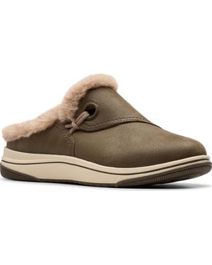 Clarks Cloudsteppers Breeze Myth Round Toe Mules - Brown