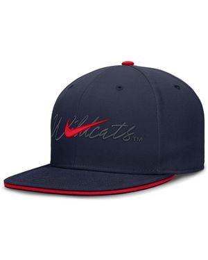 Nike Arizona Wildcats Dri-fit Primetime Script Fitted Hat - Blue