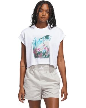 adidas Summer Romance Crewneck Graphic Cotton T-shirt - White