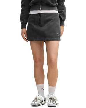 PUMA Future..archive Mini A-line Washed-twill Skirt - Black