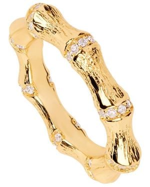 Macy's Plated Cubic Zirconia Textured Ring - Metallic
