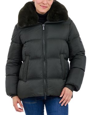 Michael Kors Michael Faux-fur-collar Hooded Puffer Coat - Black