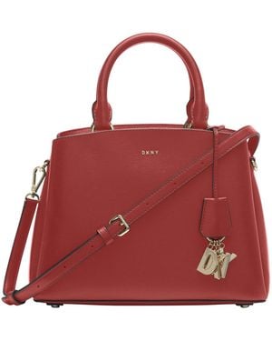 DKNY Paige Medium Satchel With Convertible Strap - Red